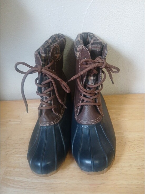 Sporto Shoes - Sporto The Original Genuine Duck Debunk Plaid Blue Brown Boots Size 7